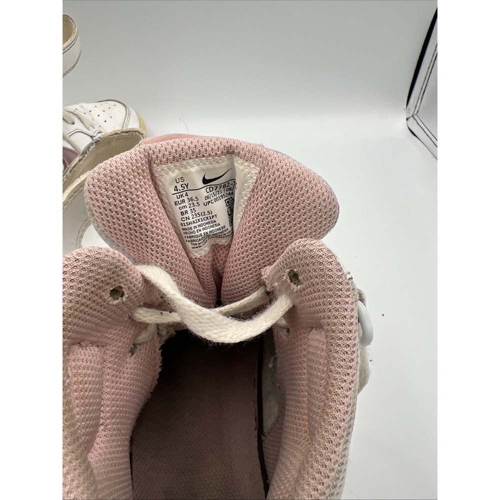 Nike Court‎ Borough Mid White Pink Glaze Shoes CD7782-105 4.5Y - Picture 9 of 11